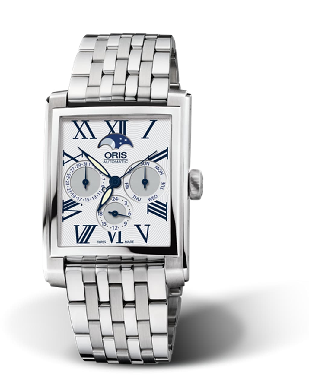 Oris rectangular complication moonphase shop